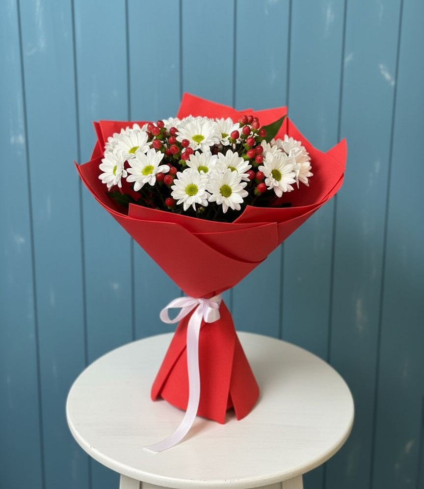 Букет цветов из: Хризантемы в Талой