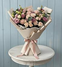 Букет цветов из:  Розы и Лизиантусы #REPLACE_PRED# Талой