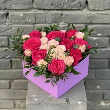 Цветочная композиция из Розы в коробке в Талой