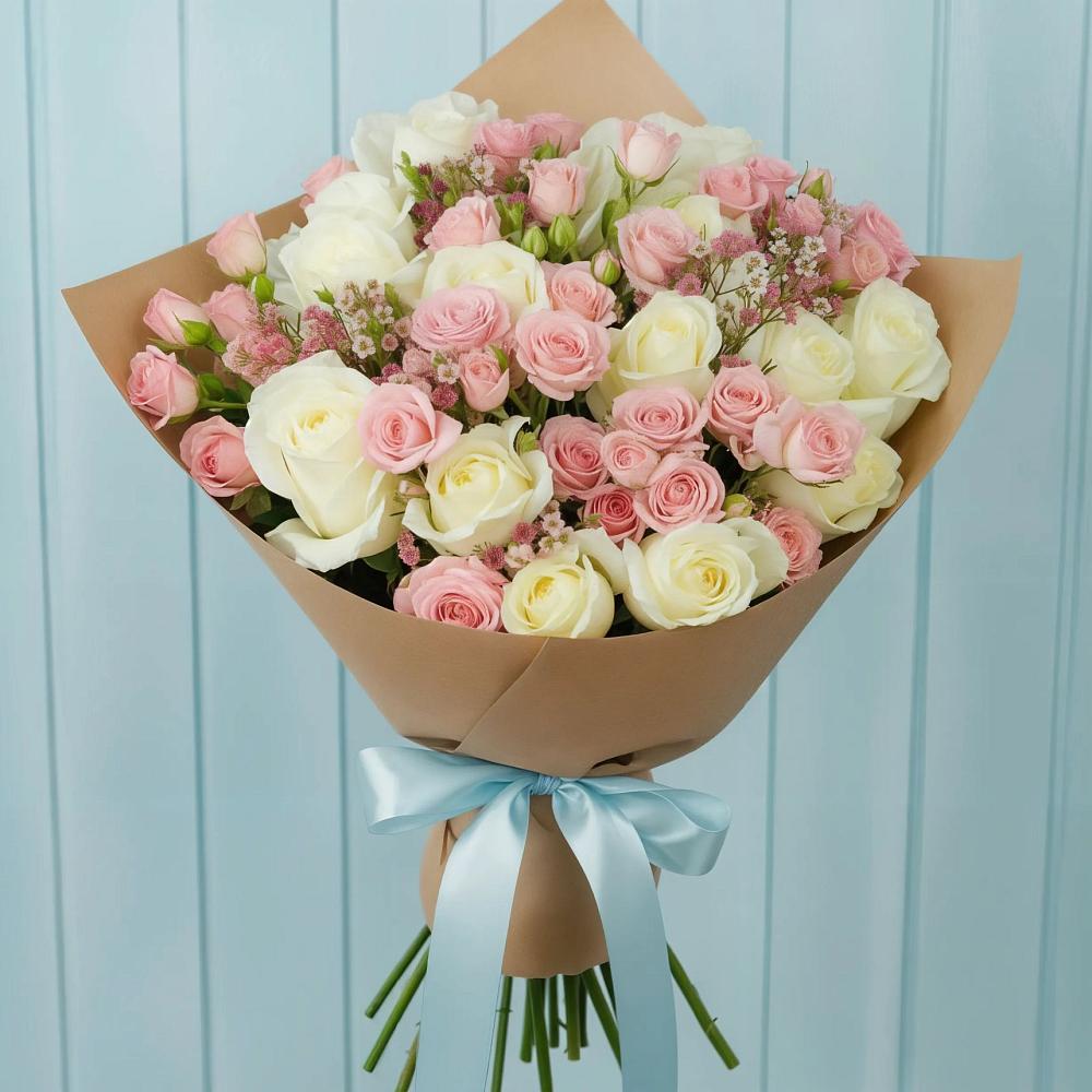 Букет цветов из: Розы в Талой