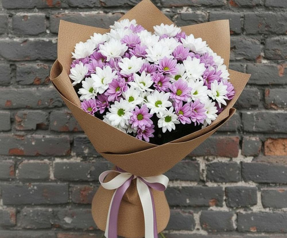 Букет цветов из: Хризантемы в Талой