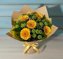 Букет цветов из:  Герберы и Хризантемы #REPLACE_PRED# Талой