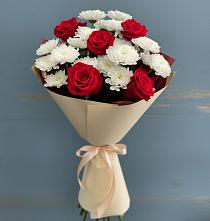 Букет цветов из:  Розы и Хризантемы в Талой