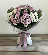 Букет цветов из:  Хризантемы и Розы в Талой