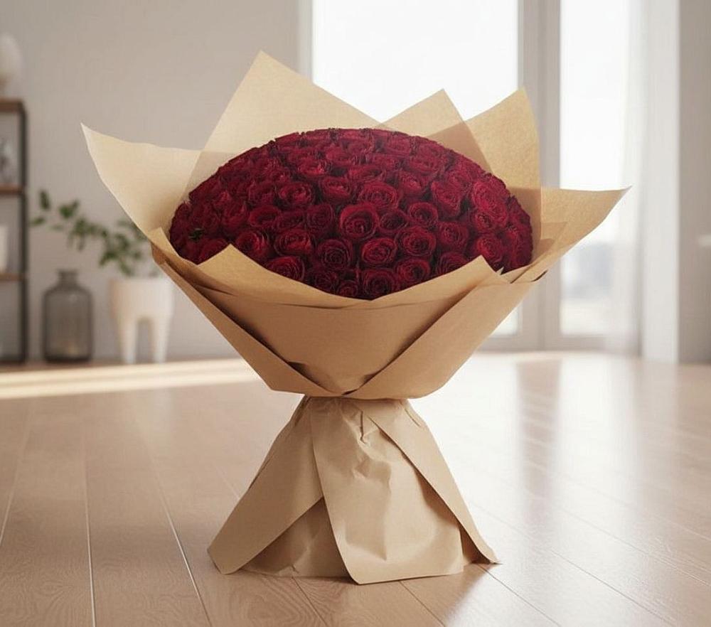 Букет 101 Красная роза в Талой
