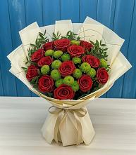 Букет цветов из:  Розы и Хризантемы в Талой