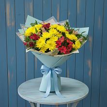 Букет цветов из:  Альстромерии и Хризантемы #REPLACE_PRED# Талой