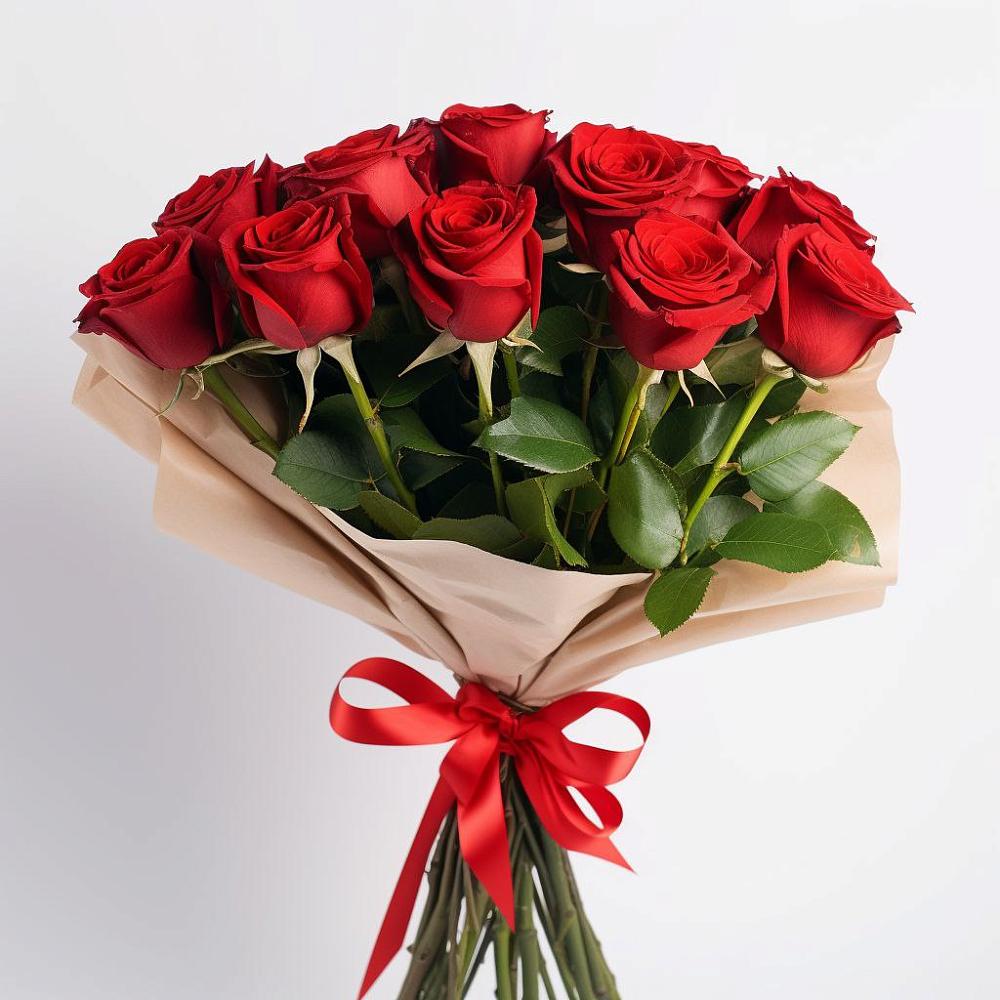 Букет 11 Красных роз Эдлесс Лав в Талой