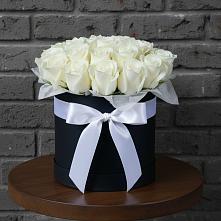 Цветочная композиция из Розы в шляпной коробке в Талой